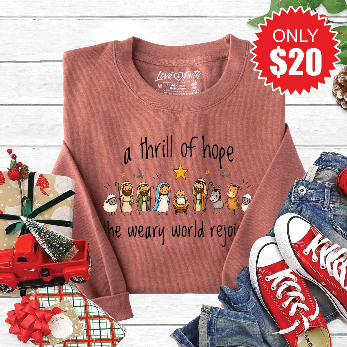 A Thrill Of Hope Sweatshirt - Heather Chestnut - 20 product image 1