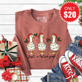 Festive Goose Sweatshirt - Heather Chestnut - 20 product image 1