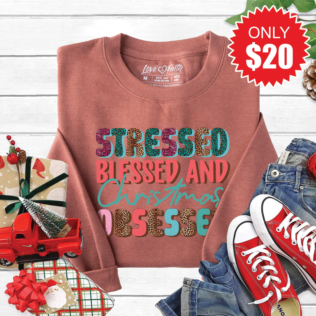 Christmas Obsessed Sweatshirt - Heather Chestnut - 20 product image 1