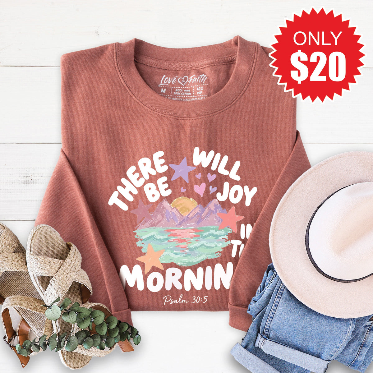 There Will Be Joy Sweatshirt - Heather Chestnut - 20 product image 1