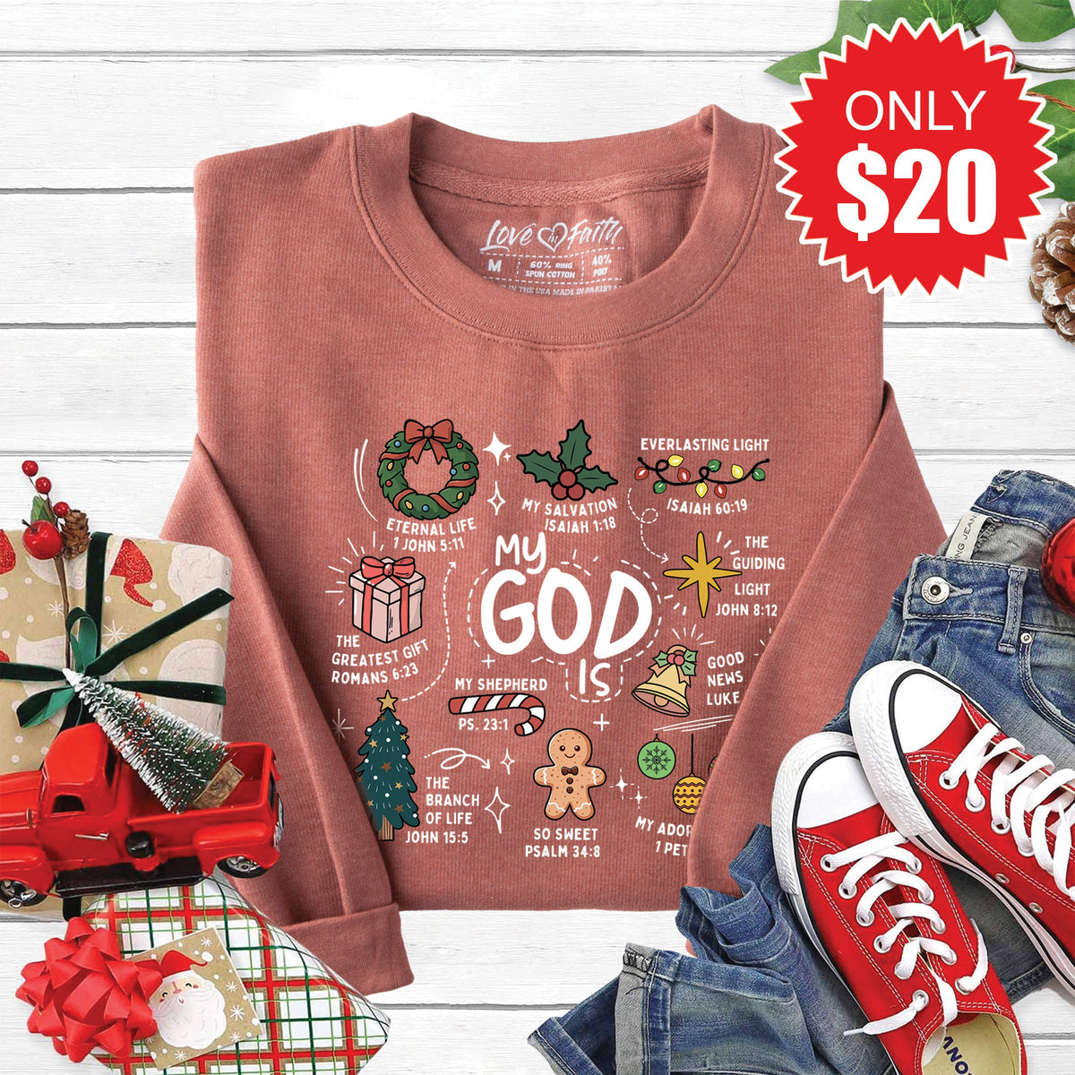 My God Is Sweatshirt - Heather Chestnut - 20 product image 1