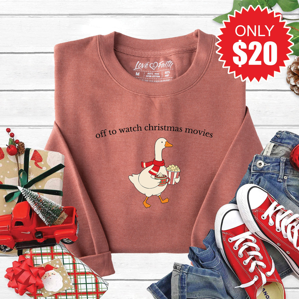 Christmas Movies Sweatshirt - Heather Chestnut - 20 product image 1