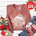 Highland Cow Sweatshirt - Heather Chestnut - 20 product image 1