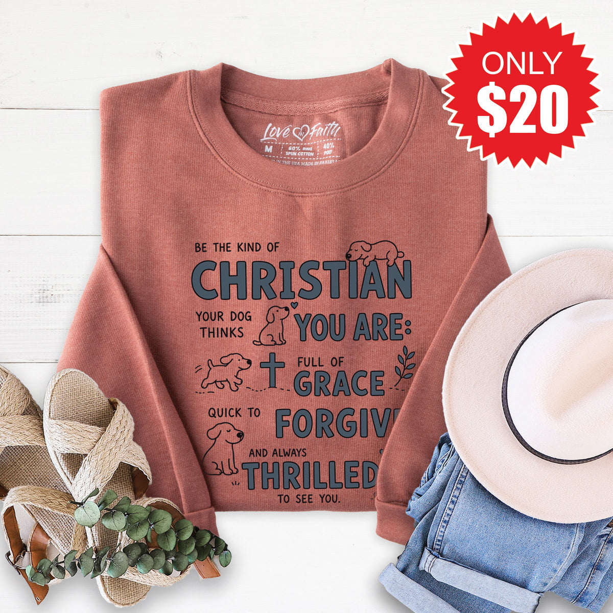Be The Kind Of Christian Sweatshirt - Heather Chestnut - 20 product image 1