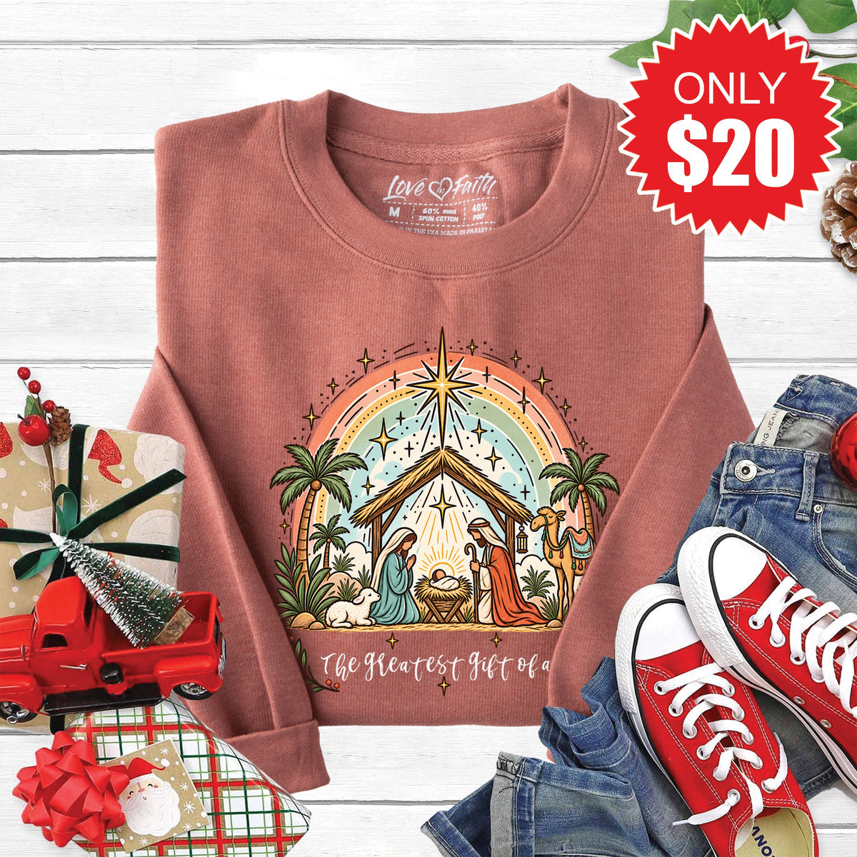 The Greatest Gift Sweatshirt - Heather Chestnut - 20 product image 1