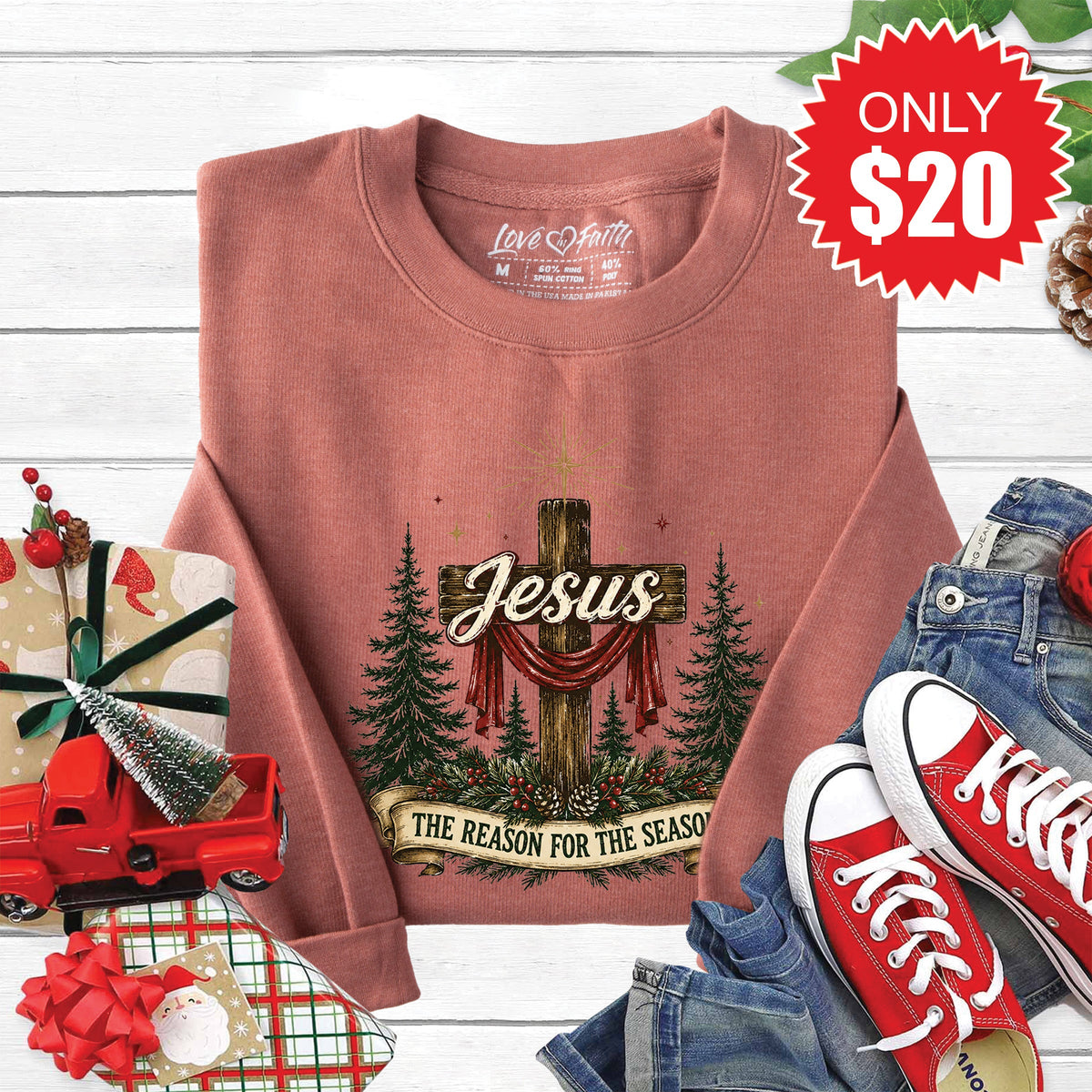 Reason For The Season Sweatshirt - Heather Chestnut - 20 product image 1