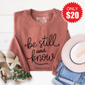 Be Still And Know Sweatshirt - Heather Chestnut - 20 product image 1