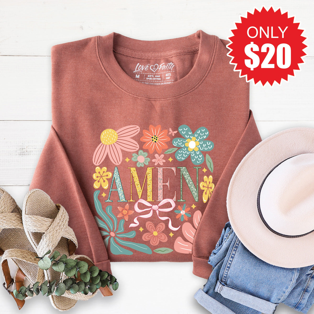 Amen Sweatshirt - Heather Chestnut - 20 product image 1