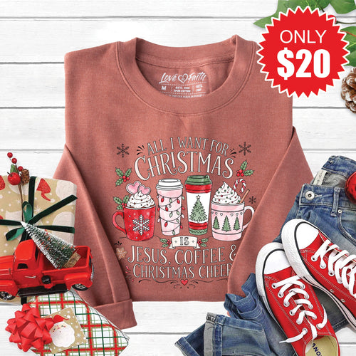 All I Want for Christmas Sweatshirt - Heather Chestnut - 20 product image 1
