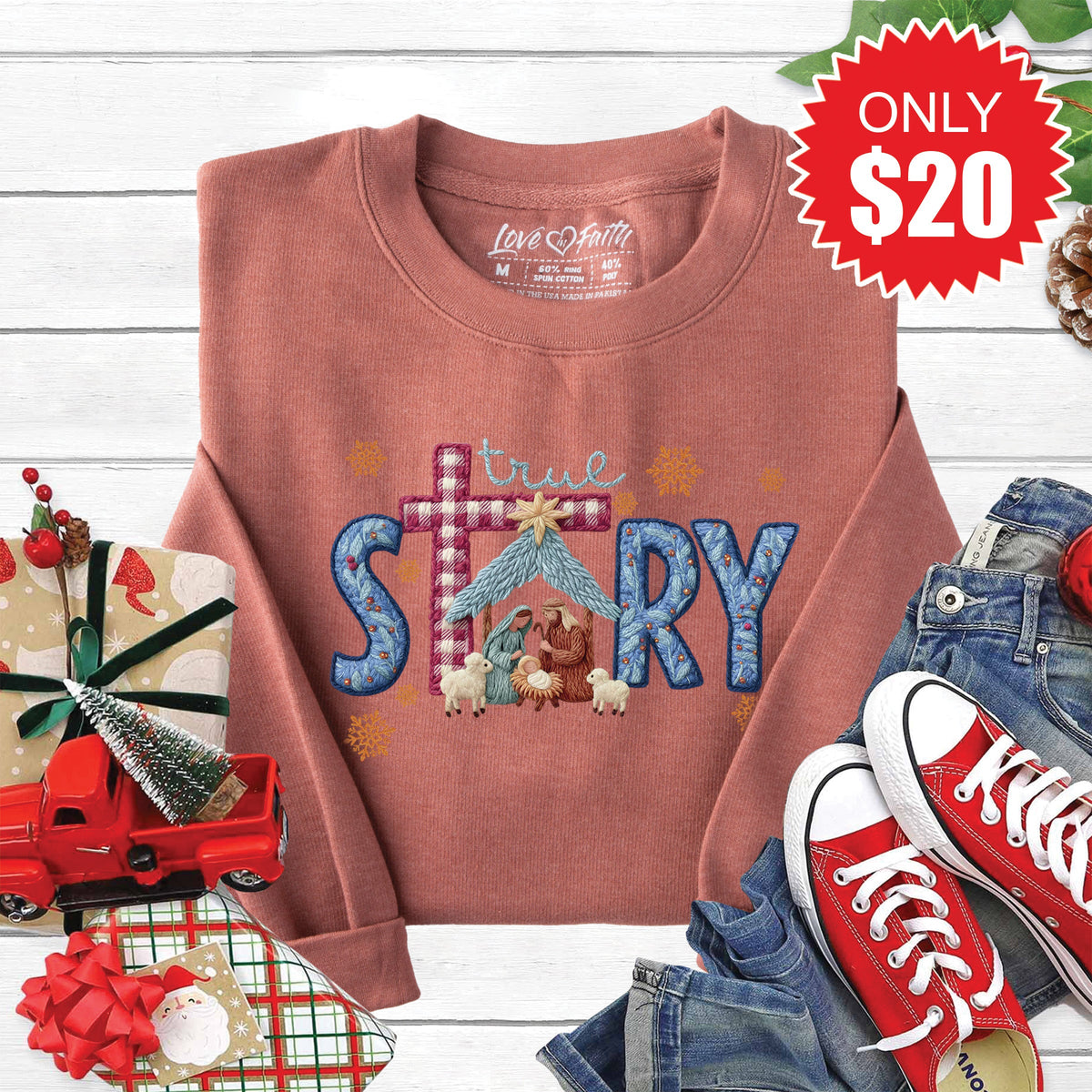 True Story Sweatshirt - Heather Chestnut - 20 product image 1