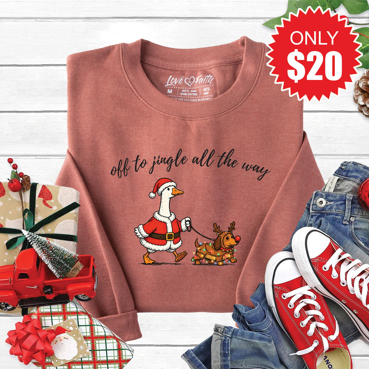 Jingle All The Way Sweatshirt - Heather Chestnut - 20 product image 1