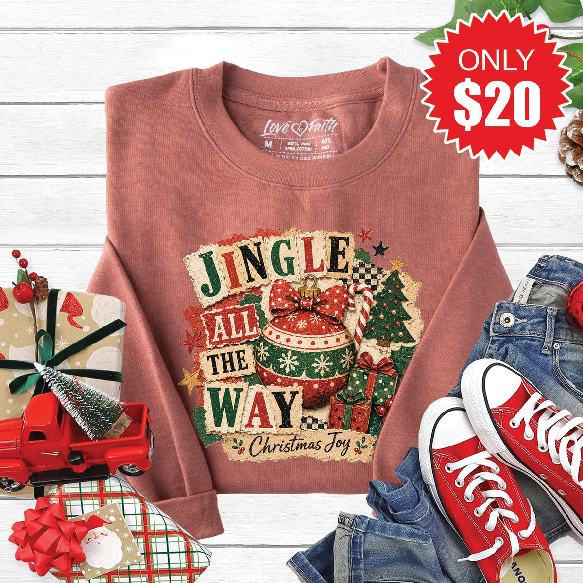 Jingle All The Way Sweatshirt - Heather Chestnut - 20 product image 1