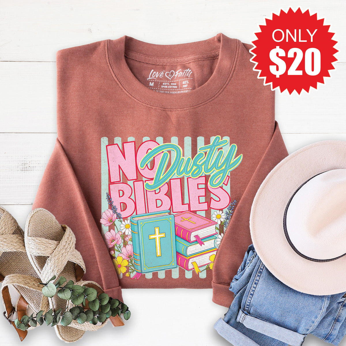 No Dusty Bibles Sweatshirt - Heather Chestnut - 20 product image 1
