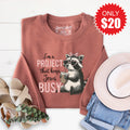 Keeps Jesus Busy Sweatshirt - Heather Chestnut - 20 product image 1