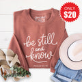 Be Still And Know Sweatshirt - Heather Chestnut - 20 product image 1