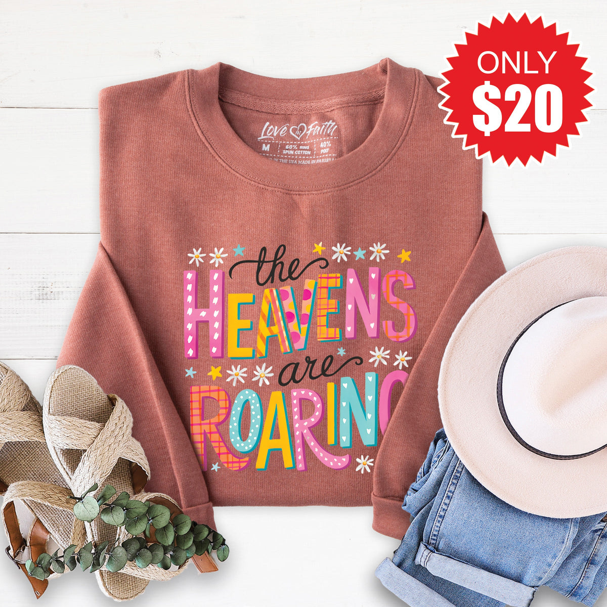 The Heavens Are Roaring Sweatshirt - Heather Chestnut - 20 product image 1