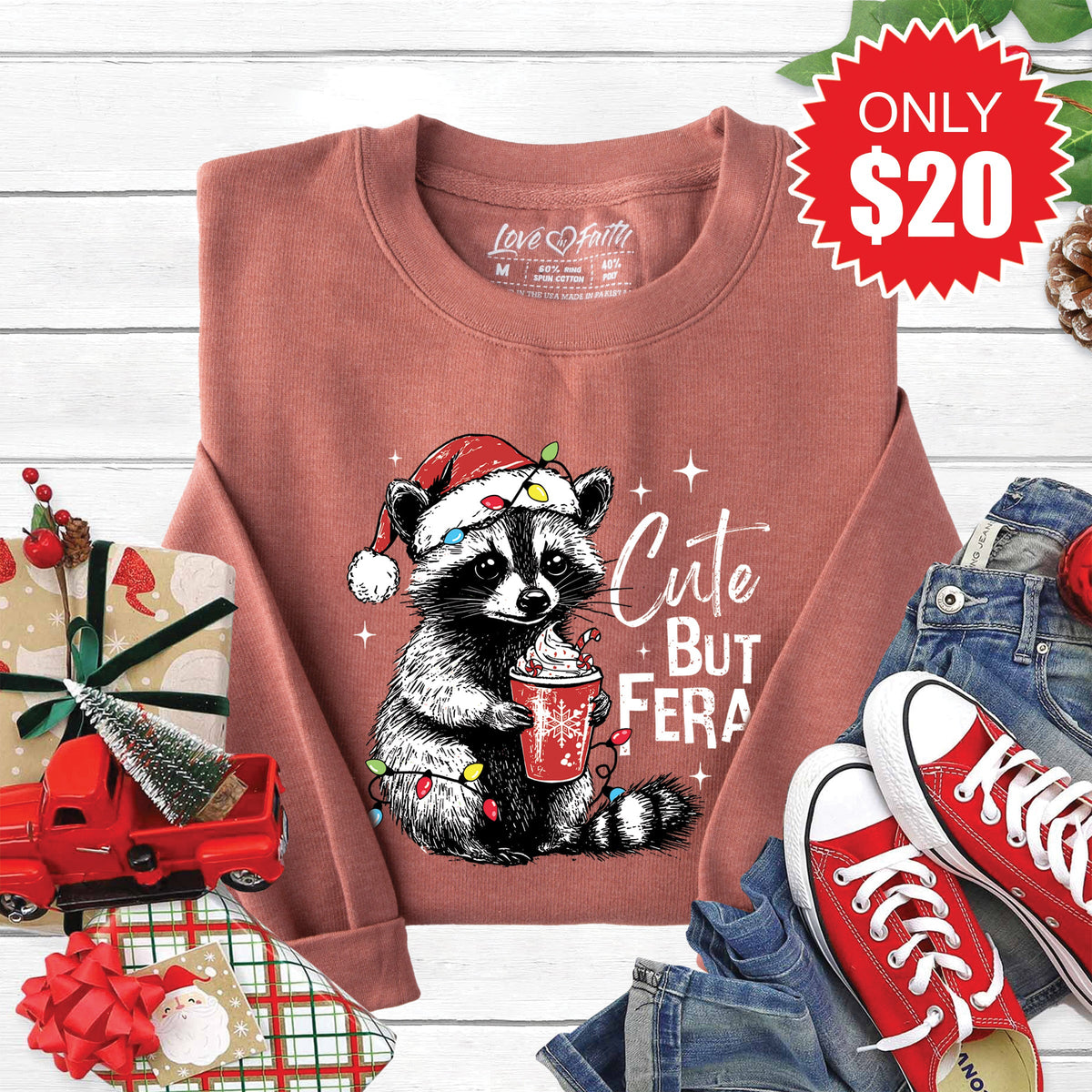 Cute But Feral Sweatshirt - Heather Chestnut - 20 product image 1