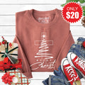 Merry Christmas Sweatshirt - Heather Chestnut - 20 product image 1
