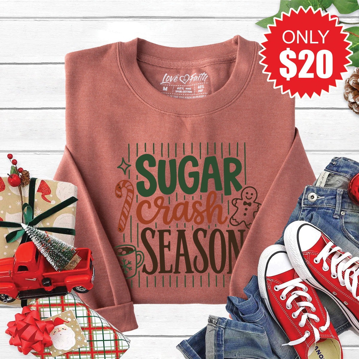 Sugar Crash Sweatshirt - Heather Chestnut - 20 product image 1