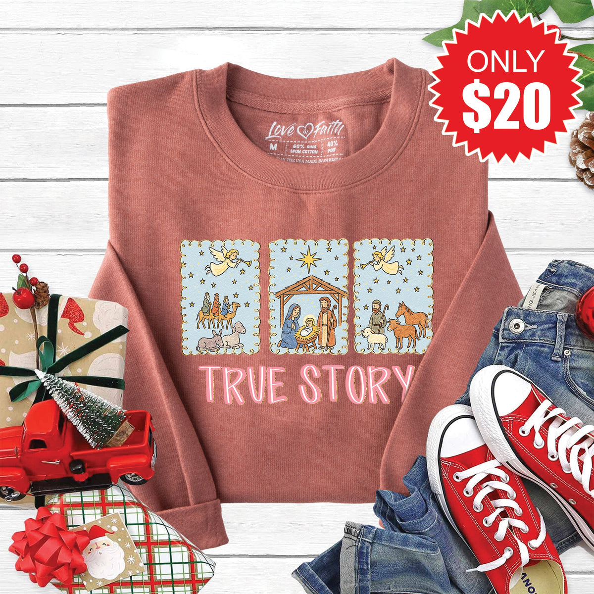 True Story Sweatshirt - Heather Chestnut - 20 product image 1