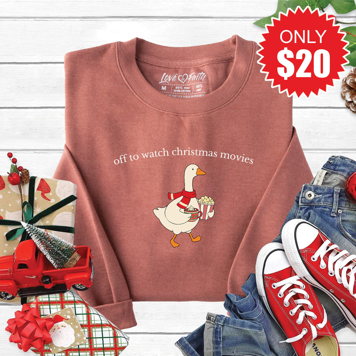 Christmas Movies Sweatshirt - Heather Chestnut - 20 product image 1