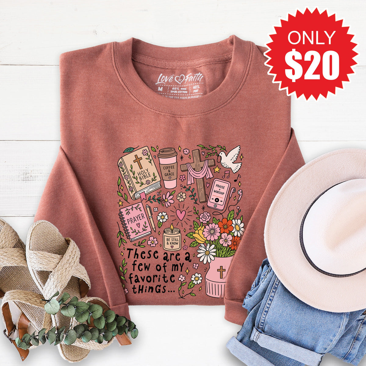Favorite Things Sweatshirt - Heather Chestnut - 20 product image 1
