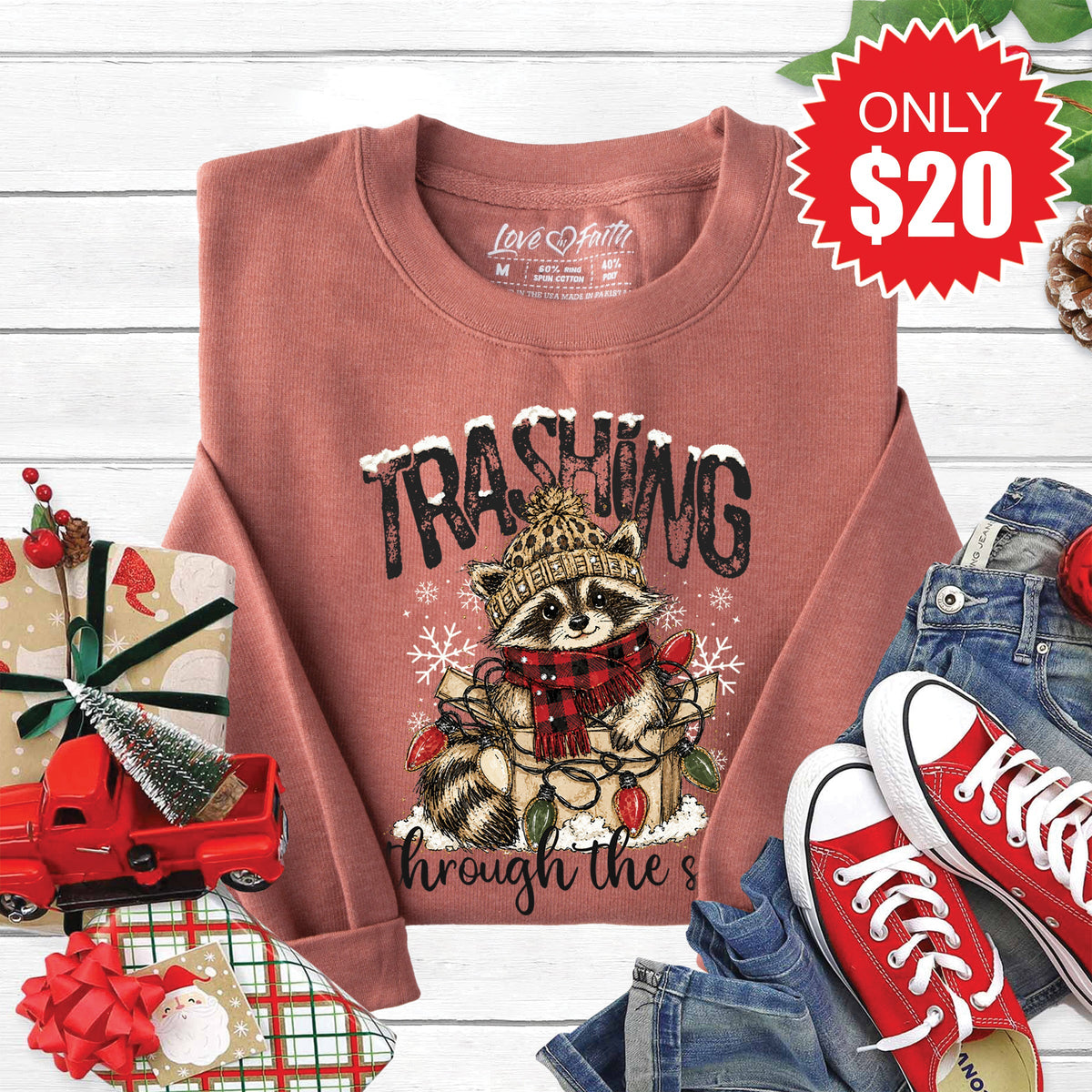 Trashing Through the Snow Sweatshirt - Heather Chestnut - 20 product image 1