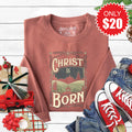Christ Is Born Sweatshirt - Heather Chestnut - 20 product image 1
