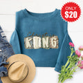 Christ Is King Sweatshirt - Heather Deep Teal - 20 product image 1