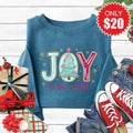 Joy To The World Sweatshirt - Heather Deep Teal - 20 product image 1