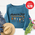 Hooked On Jesus Sweatshirt - Heather Deep Teal - 20 product image 1