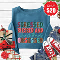 Christmas Obsessed Sweatshirt - Heather Deep Teal - 20 product image 1