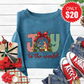 Joy To The World Sweatshirt - Heather Deep Teal - 20 product image 1