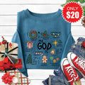 My God Is Sweatshirt - Heather Deep Teal - 20 product image 1