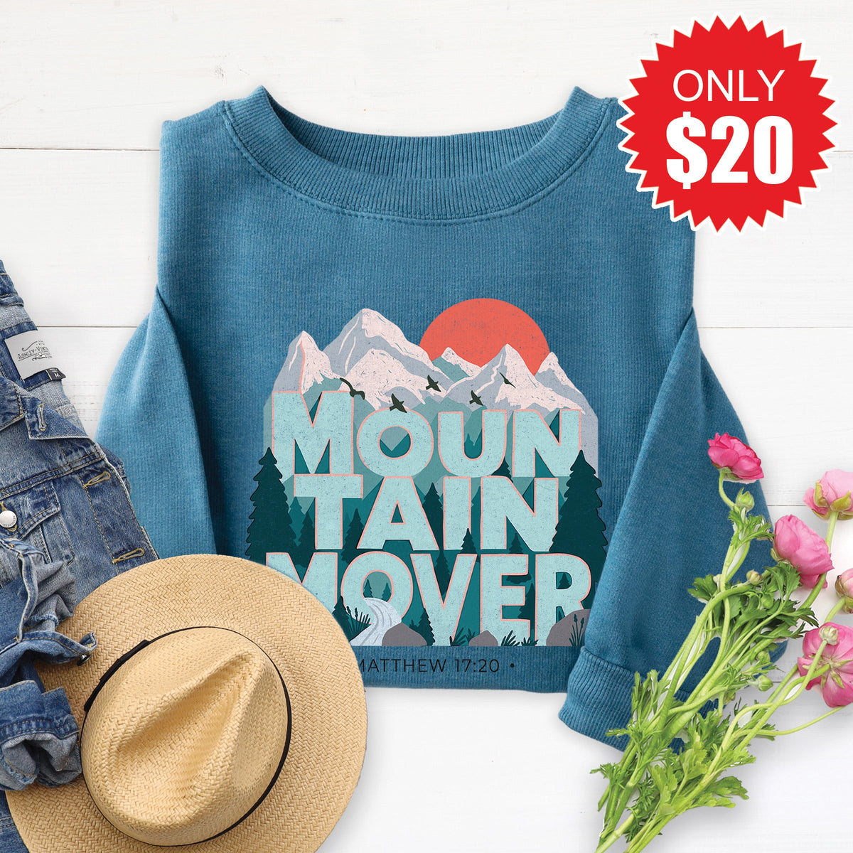 Mountain Mover Sweatshirt - Heather Deep Teal - 20 product image 1