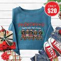 Dachshund Through The Snow Sweatshirt - Heather Deep Teal product image 1