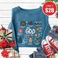 My God Is Sweatshirt - Heather Deep Teal - 20 product image 1