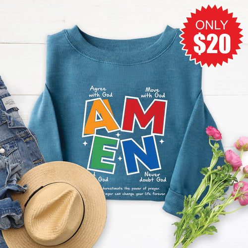 Amen Sweatshirt - Heather Deep Teal - 20 product image 1