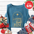 Let Us Adore Him Sweatshirt - Heather Deep Teal - 20 product image 1