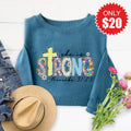 She Is Strong Sweatshirt - Heather Deep Teal - 20 product image 1