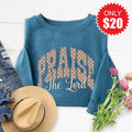 Praise The Lord Sweatshirt - Heather Deep Teal - 20 product image 1