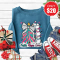 Faith Hope Love Snowman Sweatshirt - Heather Deep Teal - 20 product image 1