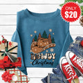 Howdy Christmas Sweatshirt - Heather Deep Teal - 20 product image 1