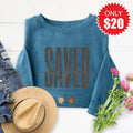 Saved By Grace Sweatshirt - Heather Deep Teal - 20 product image 1