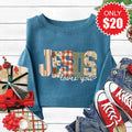 Jesus Loves You Sweatshirt - Heather Deep Teal - 20 product image 1