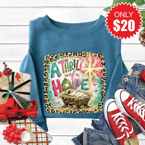 A Thrill of Hope Sweatshirt - Heather Deep Teal - 20 product image 1