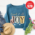 Count It All Joy Sweatshirt - Heather Deep Teal - 20 product image 1