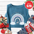 Dashing Through The Snow Sweatshirt - Heather Deep Teal - 20 product image 1