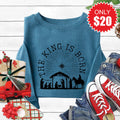The King Is Born Sweatshirt - Heather Deep Teal - 20 product image 1