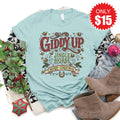 Jingle Horse Tee - Heather Dusty Blue - 15 product image 1
